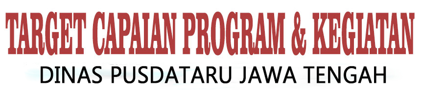 Target Capaian Program Dan Kegiatan Dinas Pusdataru Provinsi Jawa