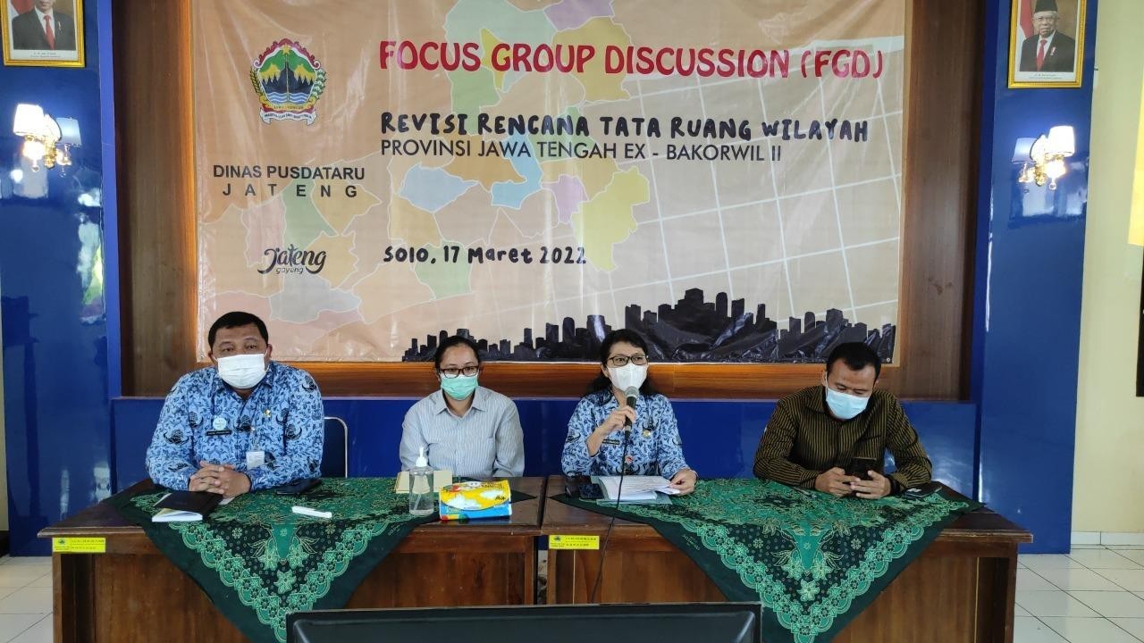 Focus Group Discussion (FGD) dalam rangka Penyusunan RTRW Provinsi Jawa Tengah Tahun 2022 pada Eks Bakorwil 2